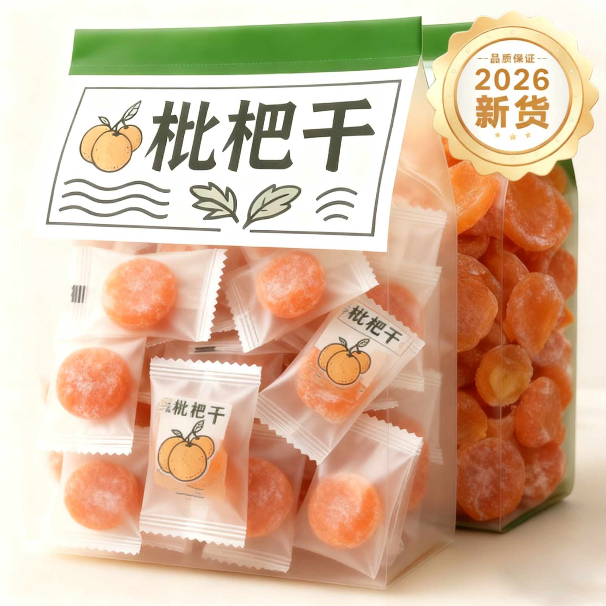 正宗竹盐枇杷干独立小包装非无糖无添加官方旗舰店止咳润肺福建