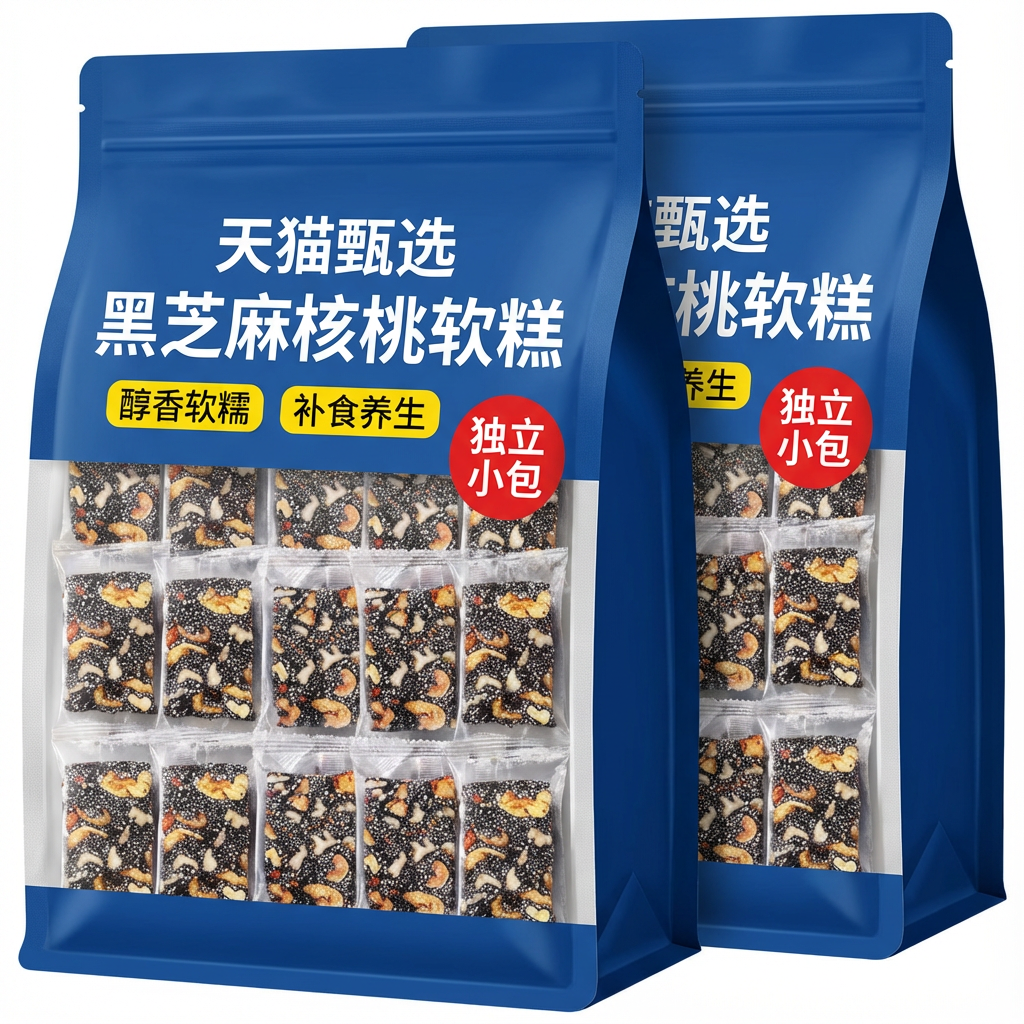 黑芝麻核桃软糕红枣枸杞营养糕官方旗舰店无添蔗糖年货营养小零食,零食/坚果/特产,芝麻饼/芝麻片,淘宝优惠券,粉丝福利购,淘宝优惠卷