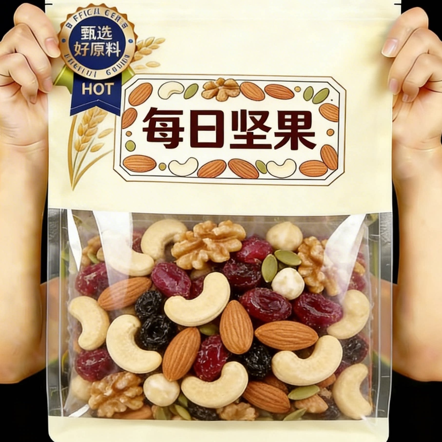 每日坚果礼盒独立小包装0添加纯坚果混合孕妇儿童零食官方旗舰店