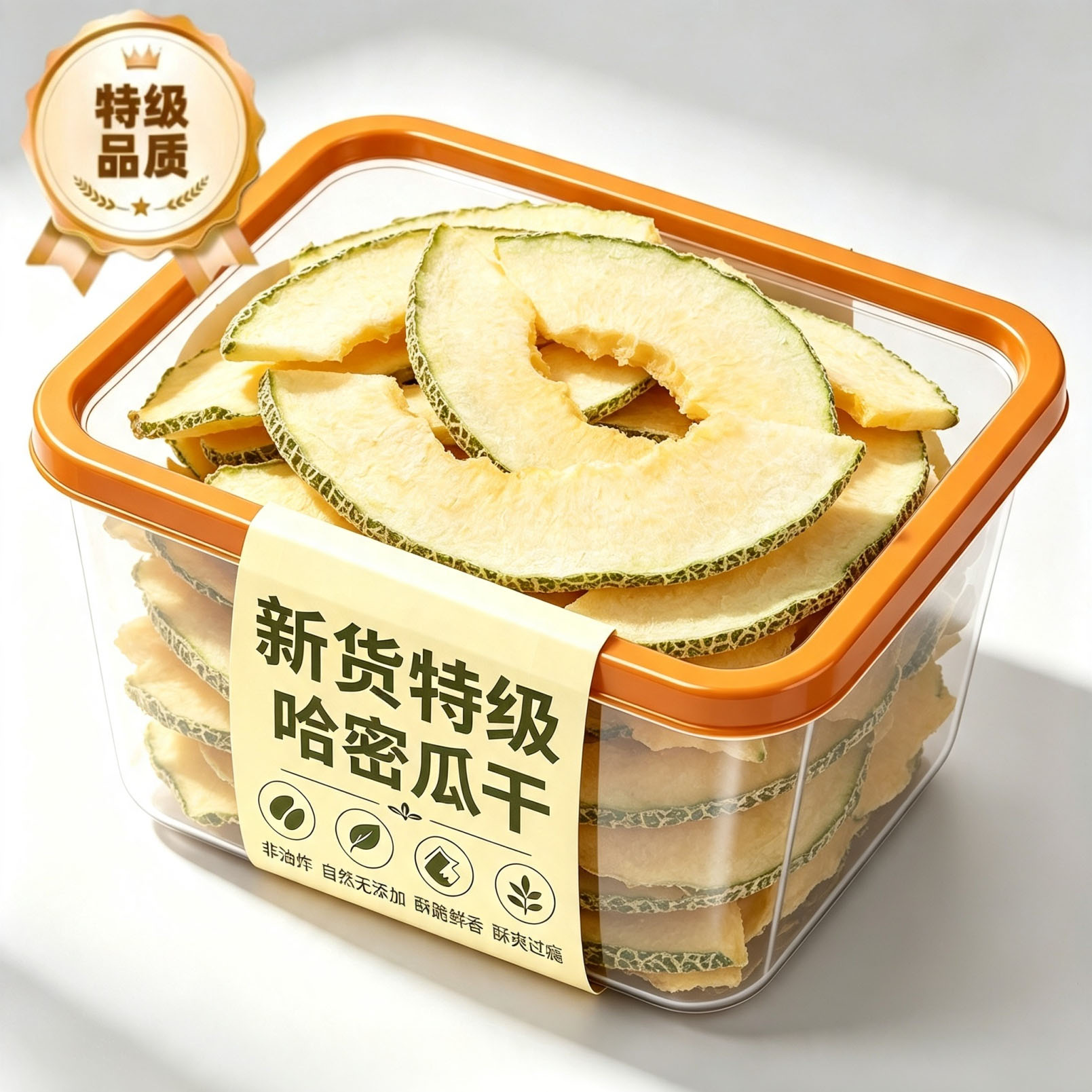 新疆哈密瓜干片水果干零食散装自然晒干无添加纯手工可冲泡水果片