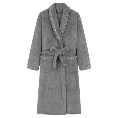 大码加厚情侣珊瑚绒睡袍