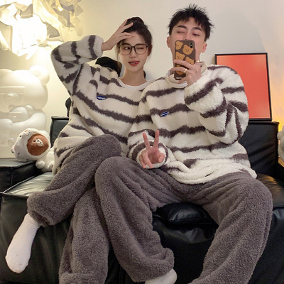 情侣加绒睡衣秋冬款12