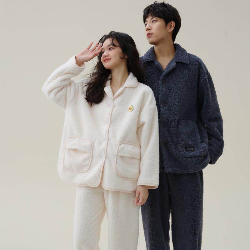 秋冬新款珊瑚绒睡衣套装