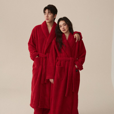 珊瑚绒情侣加厚睡袍41