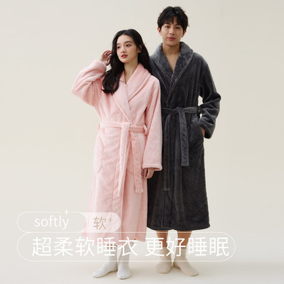 冬季珊瑚绒情侣睡袍04