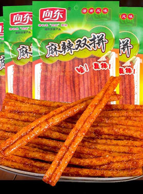 向东麻辣双拼辣条90怀旧回忆零食大包装胞麻辣儿时素肉休闲小食品