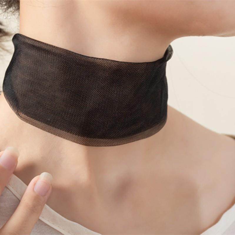 丝巾女士磁吸扣纯色丝巾夏季防晒脖子遮瑕围脖护颈时尚百搭配饰