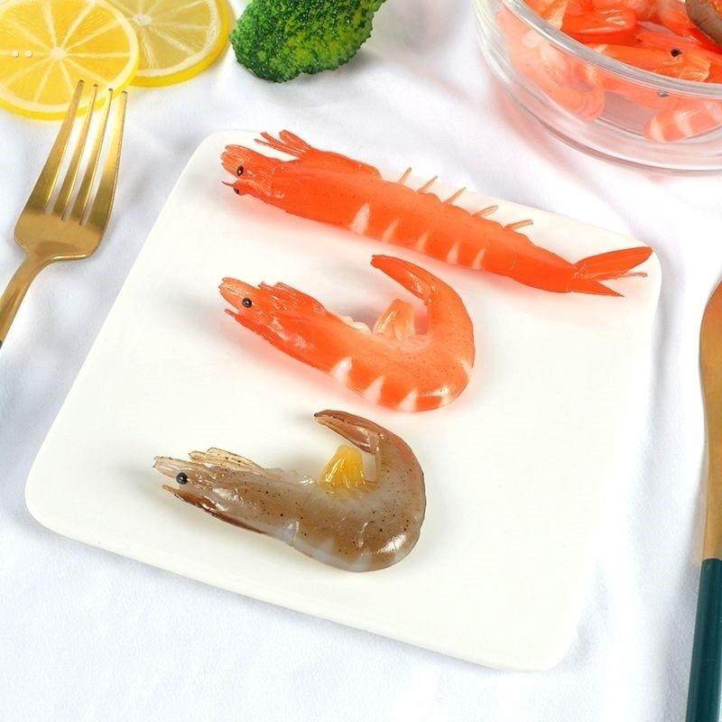 彷真食品青红大虾模型酒店餐厅陈列假菜样品橱柜展示摄影道具,玩具/童车/益智/积木/模型,儿童食玩,淘宝优惠券,粉丝福利购,淘宝优惠卷