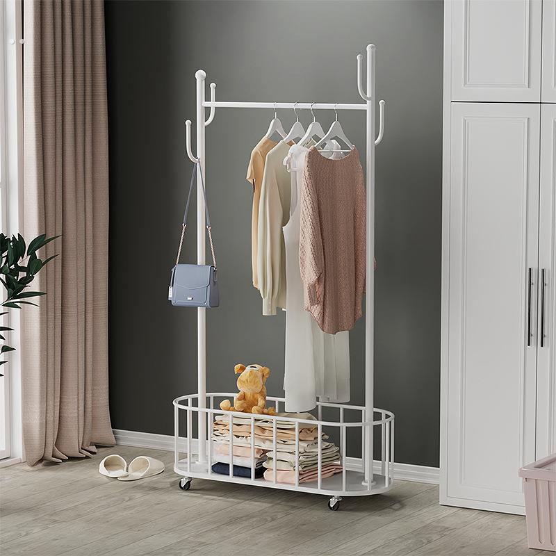 衣架落地挂衣架卧室衣帽架移动置物架简易室内晾衣架家用衣服架子