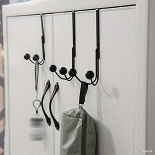 铁艺免打孔门后挂钩挂衣架挂墙房门柜门式置物架门上挂衣挂架