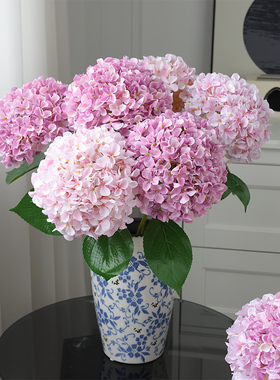 高档单枝大绣球仿真花客厅假花装饰摆件餐桌花电视柜插花道具摆设