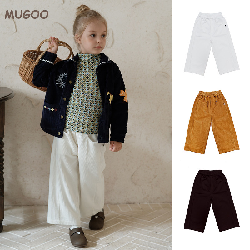 儿童裤子2025新款春秋复古灯芯绒