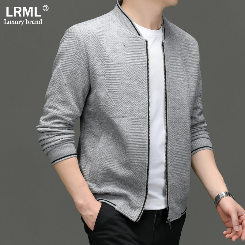 夹克男2025新款春秋季时尚百搭潮流高端舒适纯棉时尚简约休闲外套