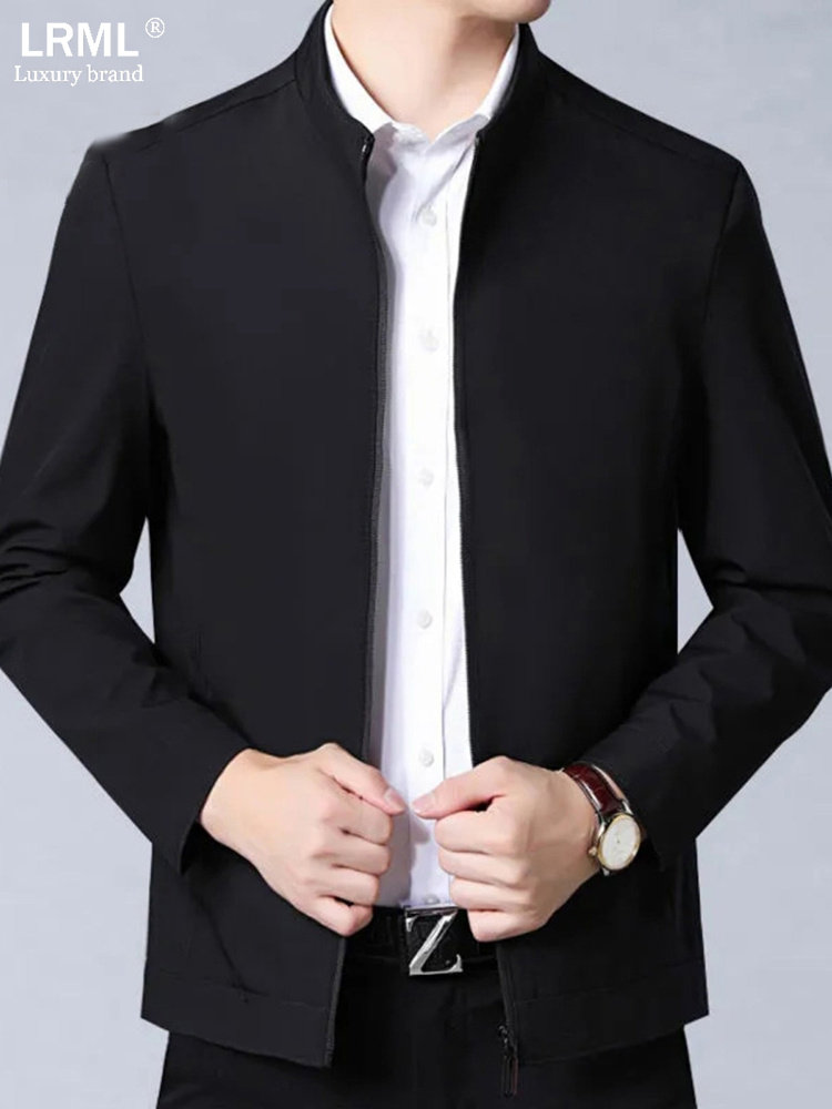 夹克男2025新款春秋季时尚百搭抗皱透气商务行政外套高端舒适上衣