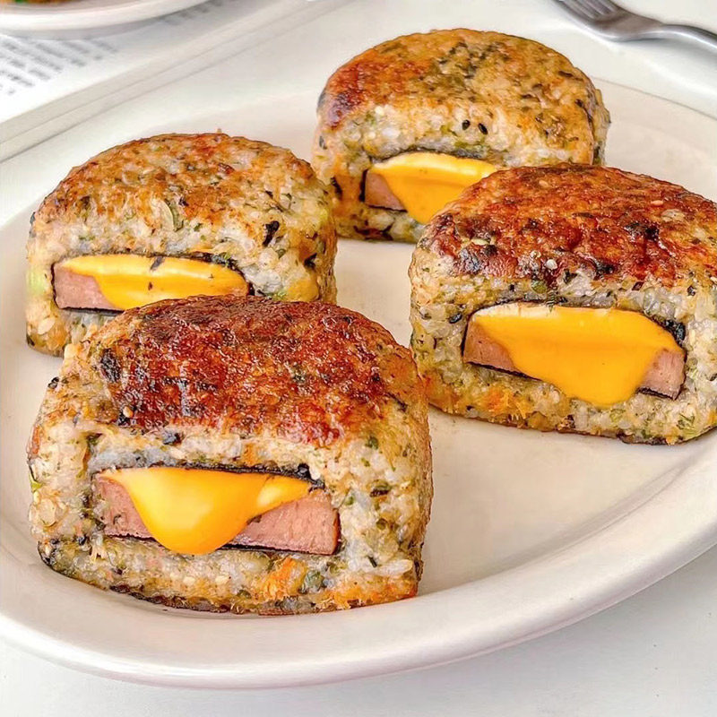 核桃熊照烧午餐肉芝士饭团学生营养早餐半成品速食儿童食品