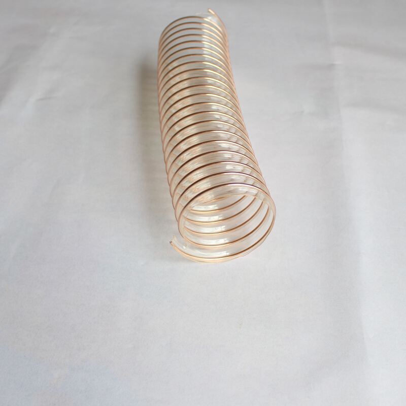 PU聚氨酯风管 镀铜钢丝波纹软管 透明吸尘木屑伸缩风管  76 7