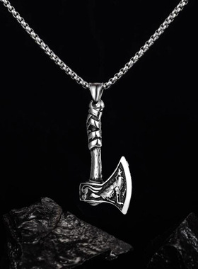 2024厂家直销外贸热销北欧维京斧加凯尔特斧头合金吊坠项链