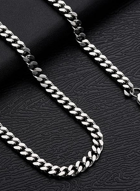 2025新款亚马逊爆款单织四面磨不锈钢项链钛钢手链日字扣霸气款