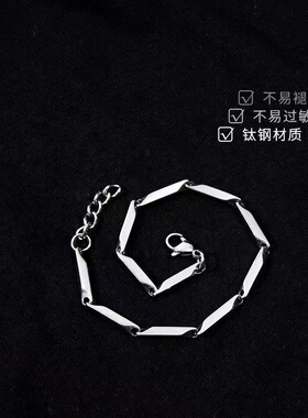 菱形手链ins小众设计简约冷淡风手链男女潮流百搭韩版手链情侣款