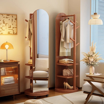德国实木挂衣架卧室落地衣帽架