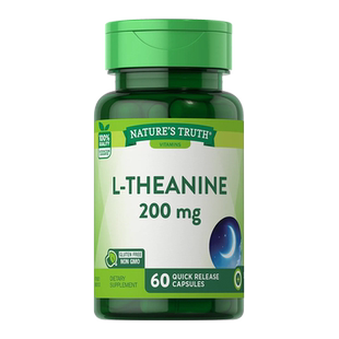 茶氨酸200mg60粒 安神焦虑缓解紧张非褪黑素安眠片美国自然之珍