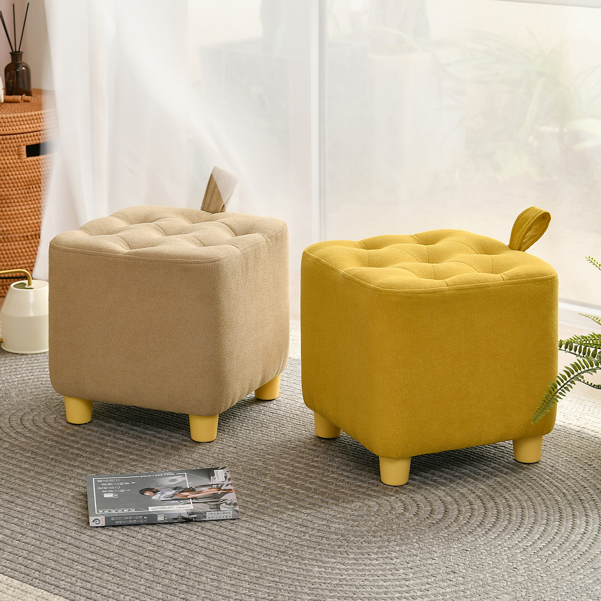 小凳子家用实木小板凳圆凳家用简约时尚儿童茶几凳沙发凳换鞋凳