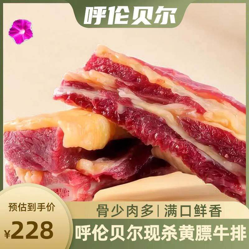 内蒙古原切黄膘牛排骨2500g牛肋条牛仔骨草饲散养新鲜生牛肉生鲜