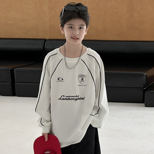 中大童男装一米二三四五六年级七8八九十岁小孩春衣服体恤长袖t恤