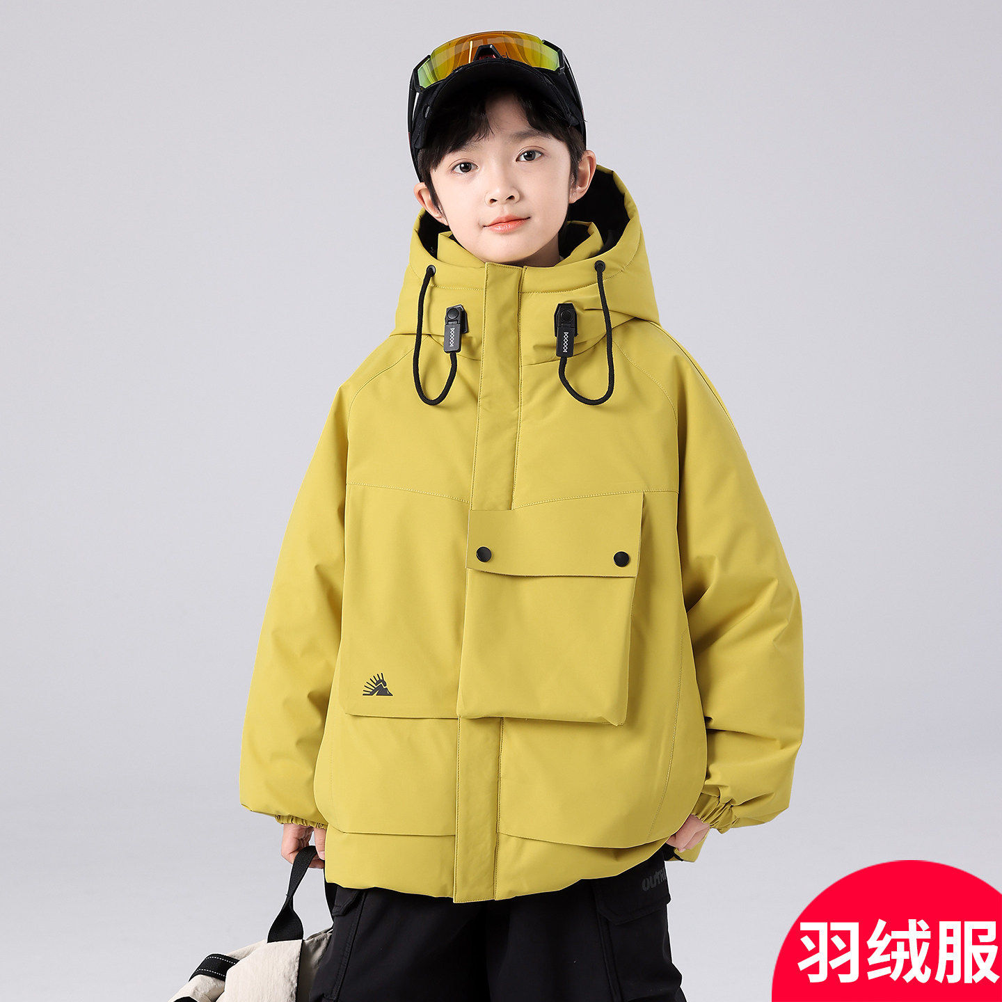大童男装一米二三四五六年级七八九十岁小孩上冬衣50羽绒服外套黄,童装/婴儿装/亲子装,羽绒服,淘宝优惠券,粉丝福利购,淘宝优惠卷