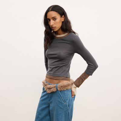 WILDERSHORE圆领轻薄天丝羊毛T恤