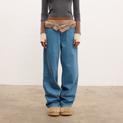 WILDERSHORE可拆卸毛毛牛仔裤