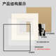 金属方形立体黑色相框挂墙摆台简约多层卡纸留白DIY立体30x30画框