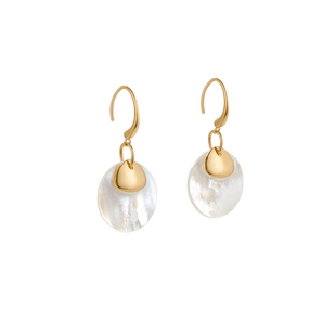 Amber Lollipop白贝母耳环女独特设计高级耳坠气质银耳饰生日礼物