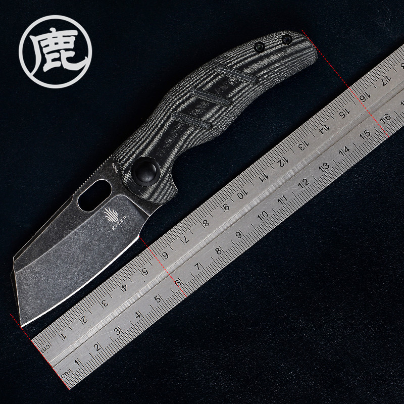 KIZER凱澤戶外裝備露營折疊小刀野營裝備多用途粉末鋼工具刀V3488