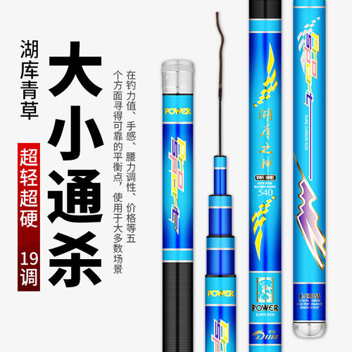 湖库之神鱼竿青草鲢鱼钓鱼竿手杆超轻超硬19调台钓竿轻量大物竿10