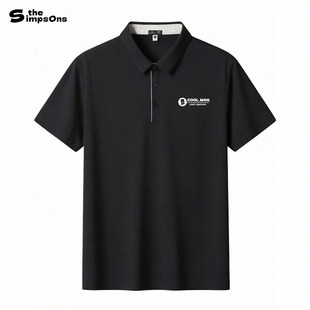 辛普森一家POLO衫T恤凉感透气男装2026春新款翻领宽松短袖基础款
