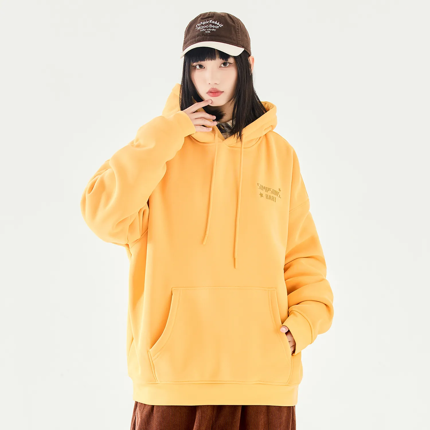 【苏新皓同款】辛普森一家趣味图案星星字母连帽卫衣