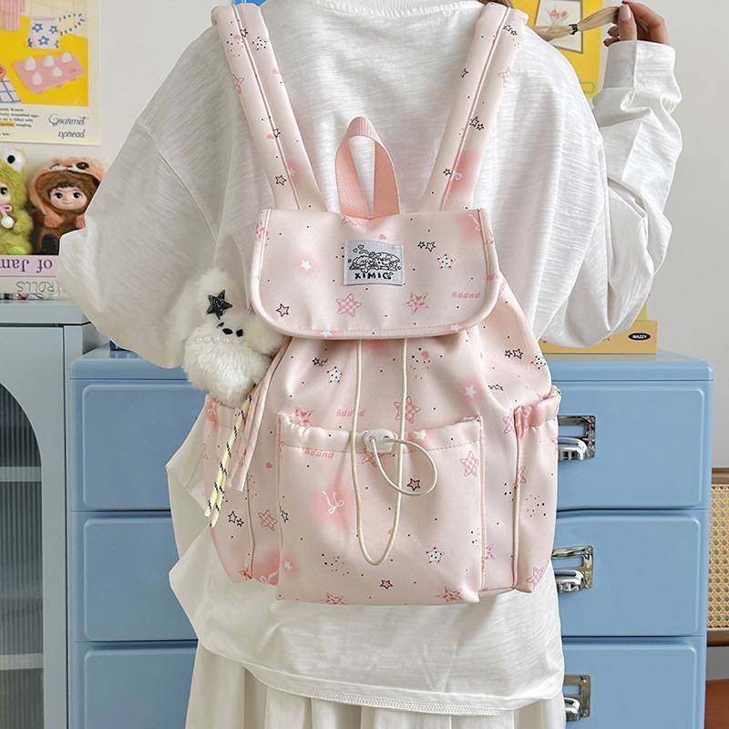 官方正品新款2026小众ins风可爱少女小双肩包学生书包休闲旅行小