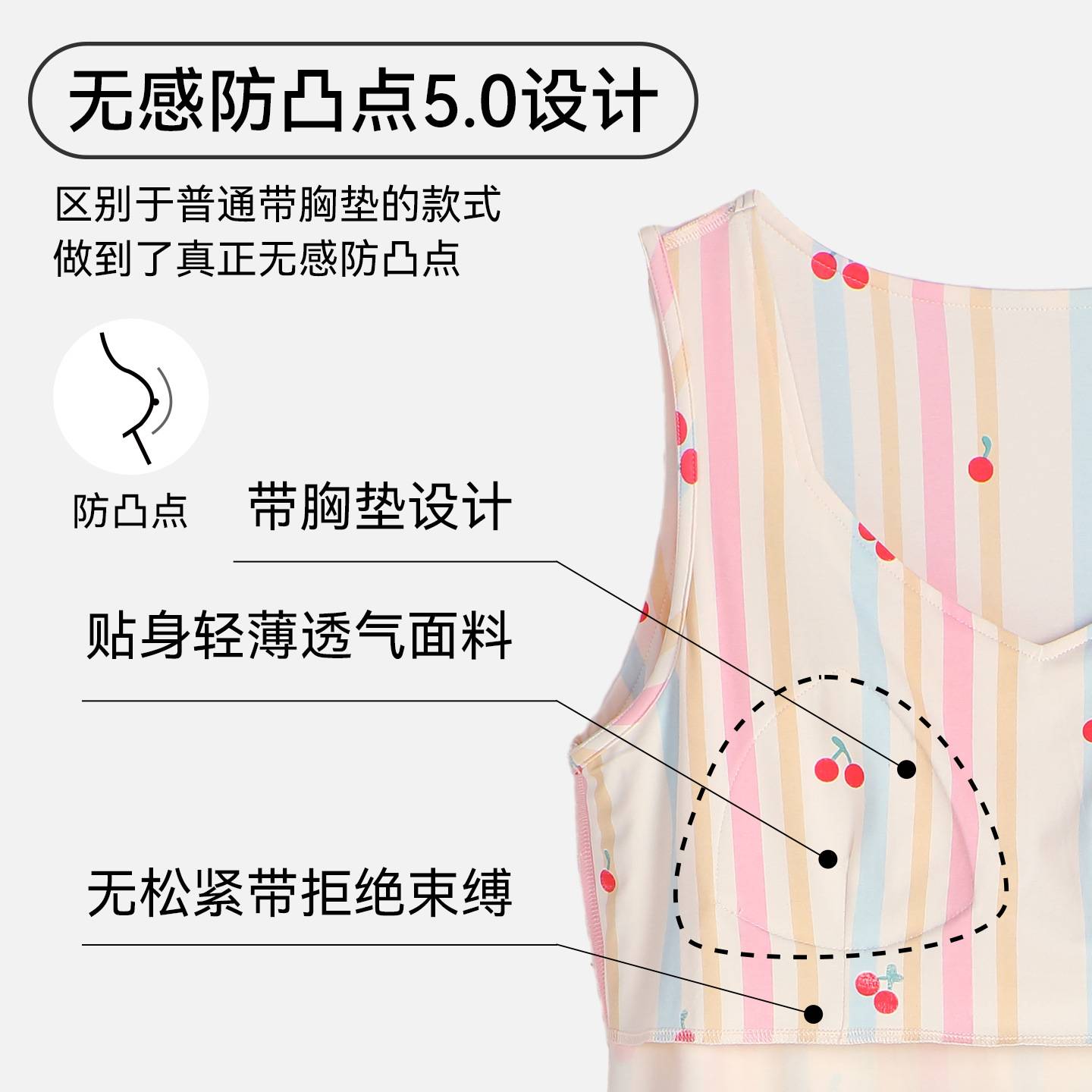 官方正品夏季睡衣女莫代尔棉薄款甜美可爱条纹宽松无袖背心睡裙家