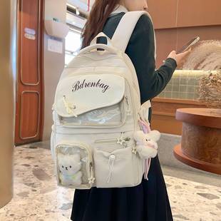 官方正品书包女韩系ins小众多隔层中小学生背包高颜值可爱透明痛