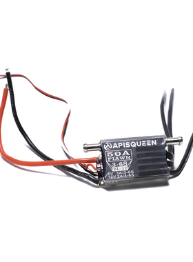 APISQUEEN 2-6S 50A 无刷电机 迷你电调带5V/12V BEC用于虾船船模