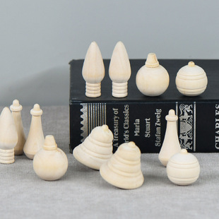 新品上架DIY手绘木胚蘑菇一包10个铃铛圣诞树挂件可上色节日送礼