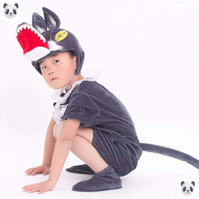 十一儿童小动物表演服装大灰狼来了演出服幼儿园亲子装舞台小羊服