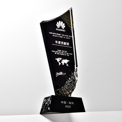 新款山峰水晶奖杯定制定做高档大气年会颁奖团体组织活动冠军定做