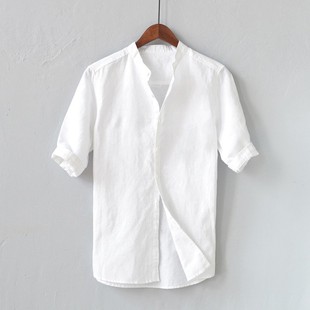 Vacation Shirt男衬衫 match All Travel Loose Sleeve Linen
