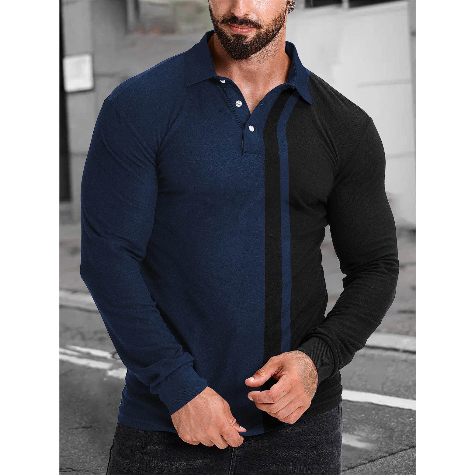 menclothes长袖p衫男外
