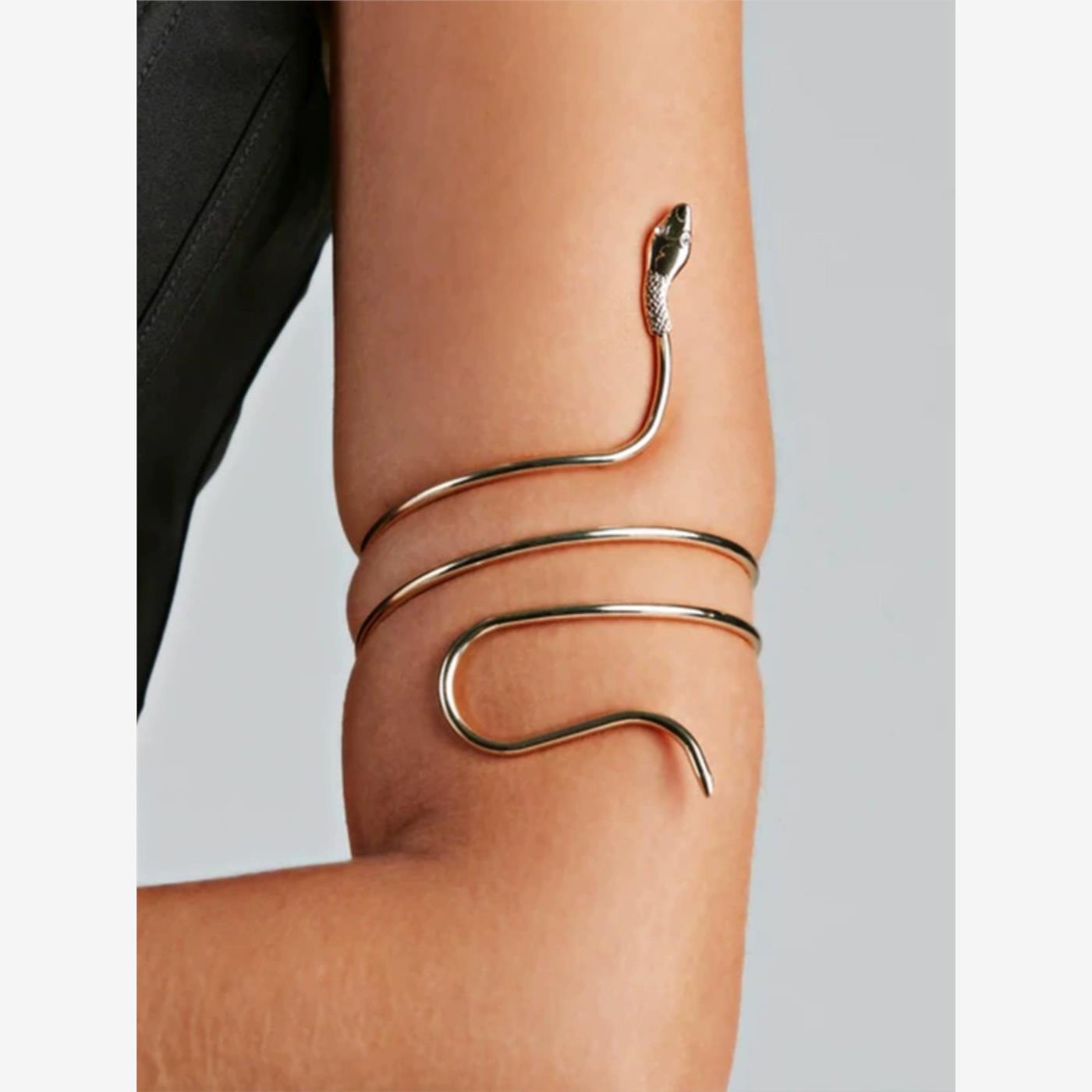 欧美街头复古风格小蛇扭曲缠绕手镯2022夏季臂环Bracelet women