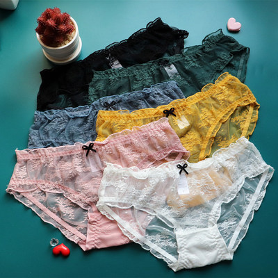 Women's Sexy Lace Underwear Panties Girly Cute Thin Panties