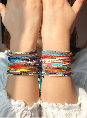 小众轻奢民族风米珠多层手链National Style NEW Bracelets women