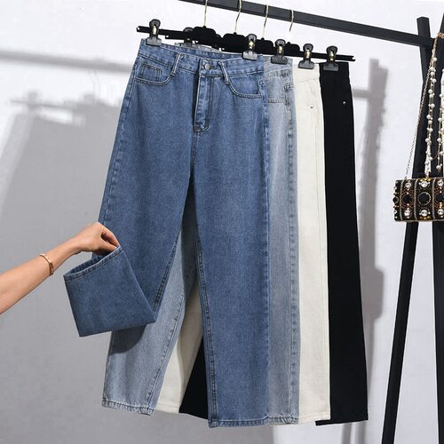 womenclothes直筒牛仔裤